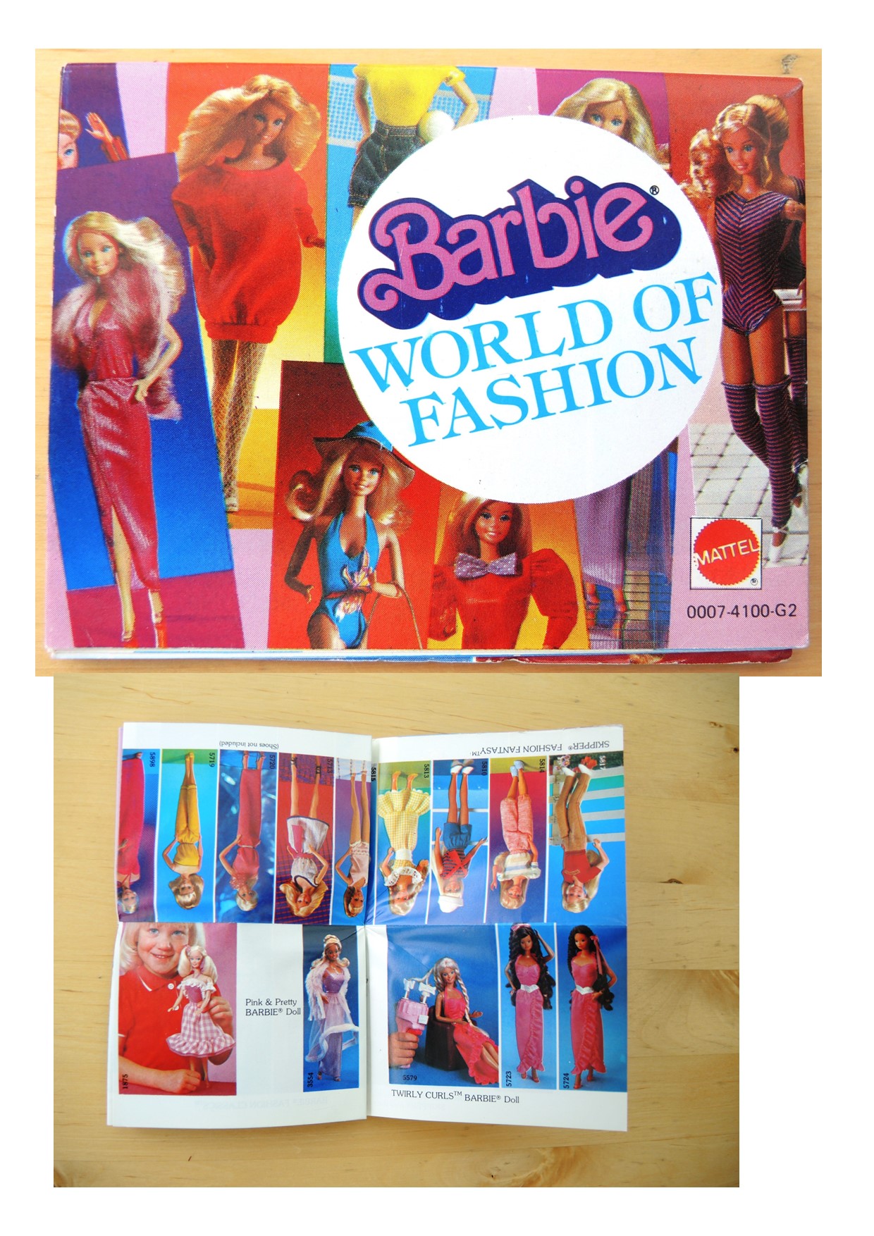 MINI CATALOGUE DEPLIANT BARBIE VINTAGE DE COSTUMES DES ANNEES 80